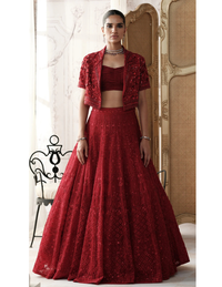Crimson Reverie Lehenga Set