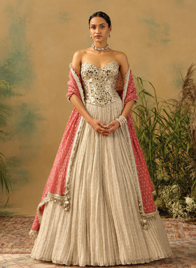 Ivory & Amber Corset Lehenga