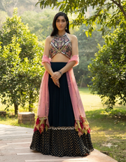 Teal Blue Lehenga Set