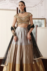 The Royal Gold Ombre Lehenga Set
