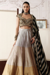 The Royal Black Ombre Lehenga Set