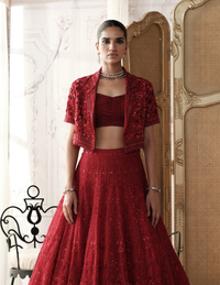 Crimson Reverie Lehenga Set