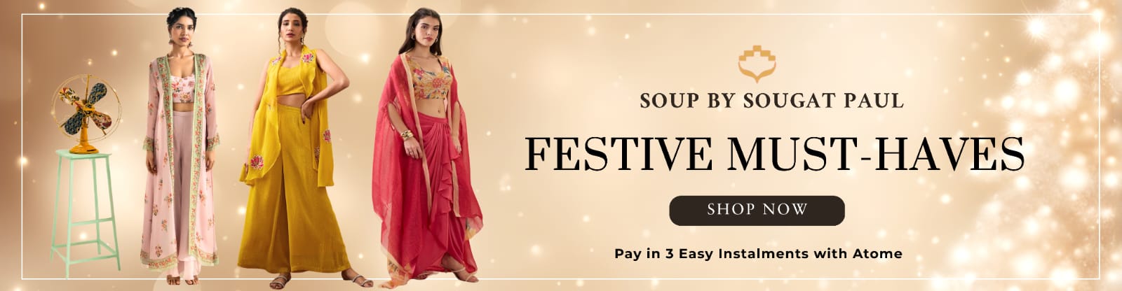 Soup by Sougat Paul festive sets and drapes — Studio J Singapore