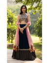 深青色 Lehenga 套装