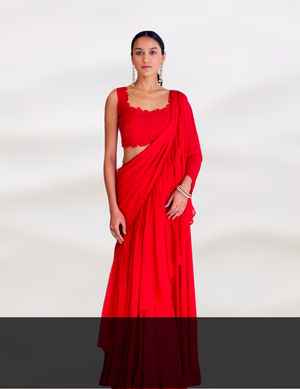 Pre draped sarees