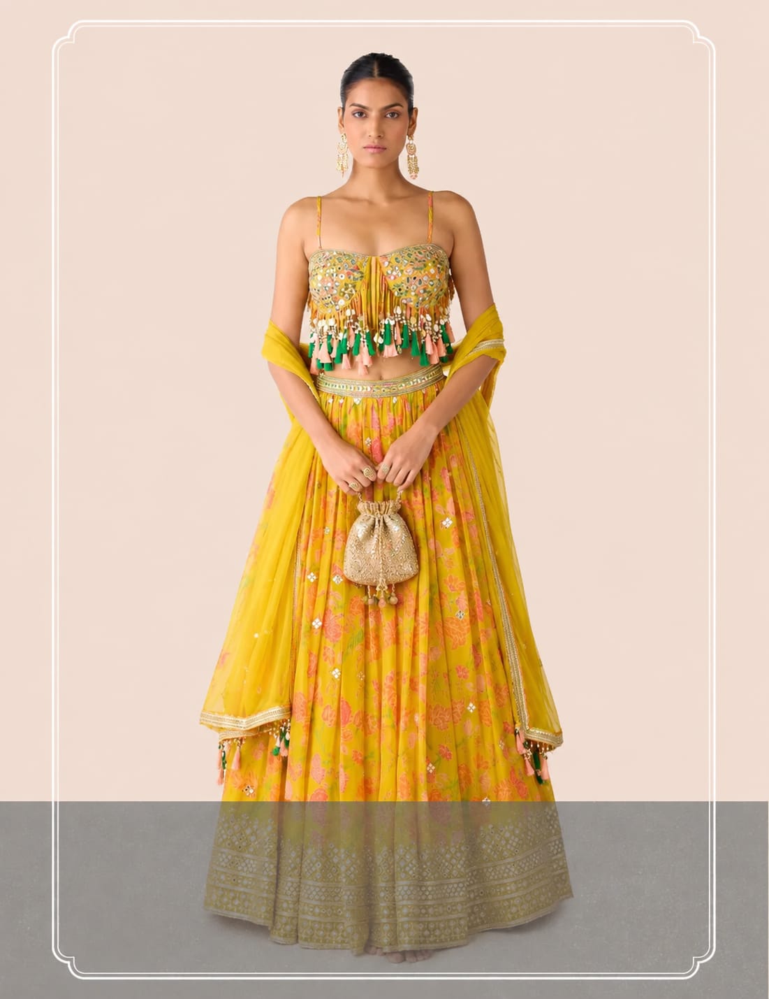 Basanti Kapde Aur Koffee Bridesmaid Lehengas