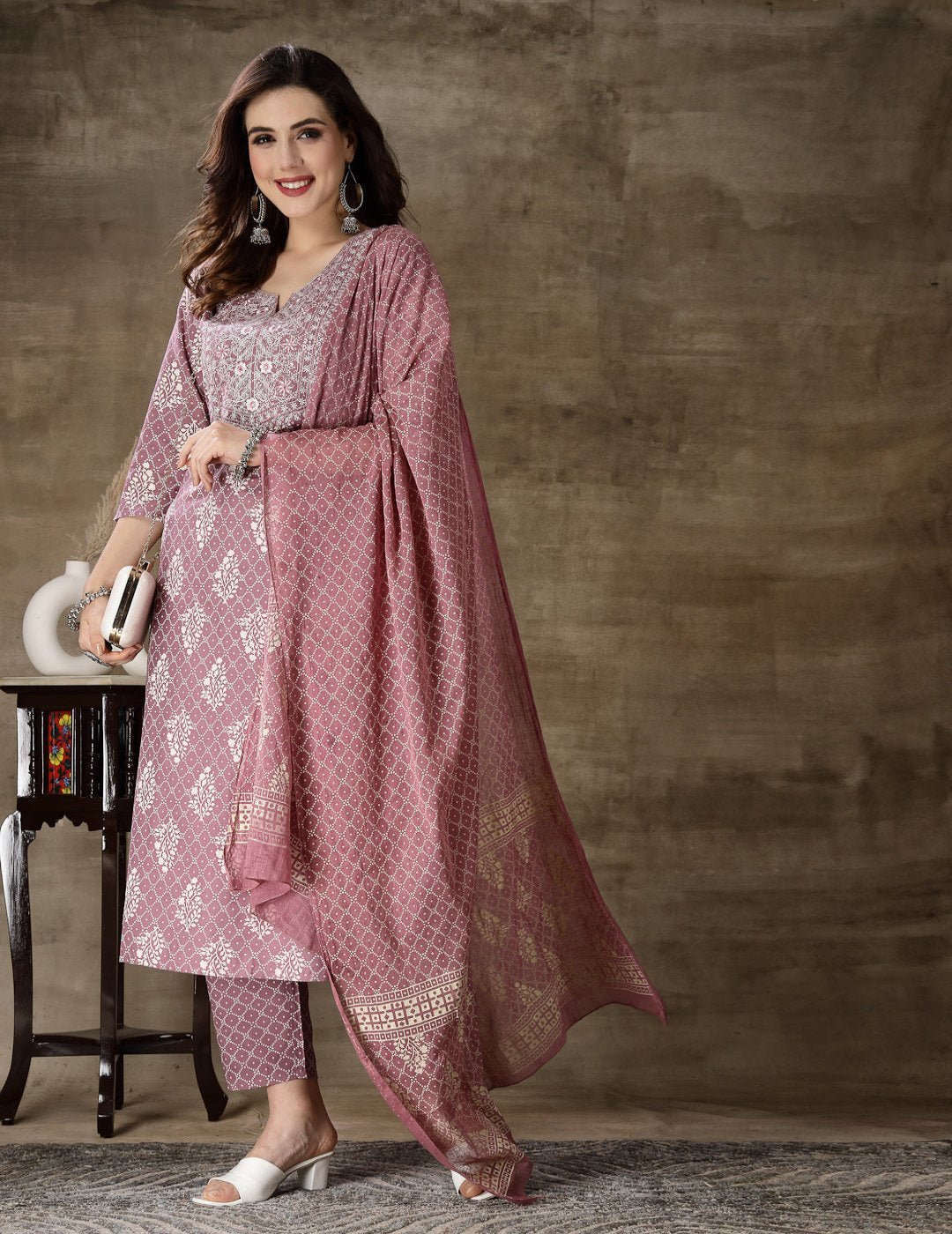 Mauve Pink Kurta Set