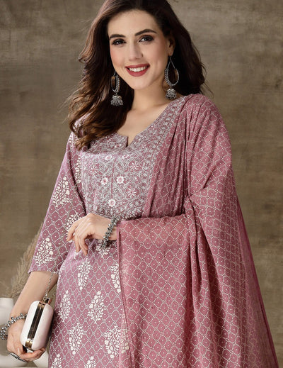 Mauve Pink Kurta Set