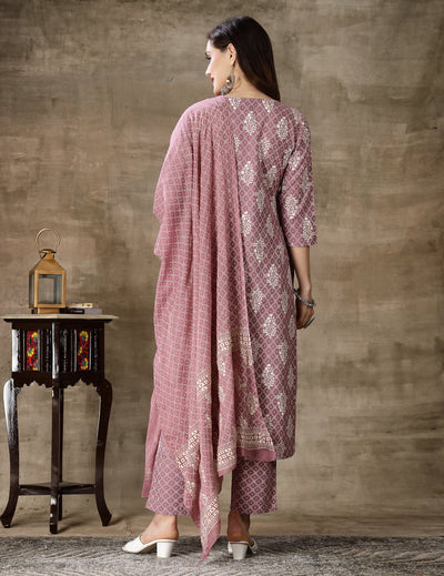 Mauve Pink Kurta Set