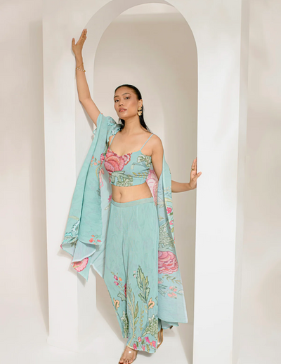 Emerald Green Cape Set