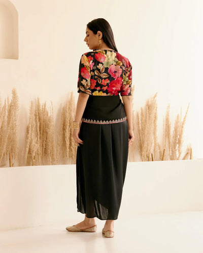 Black Notch Skirt