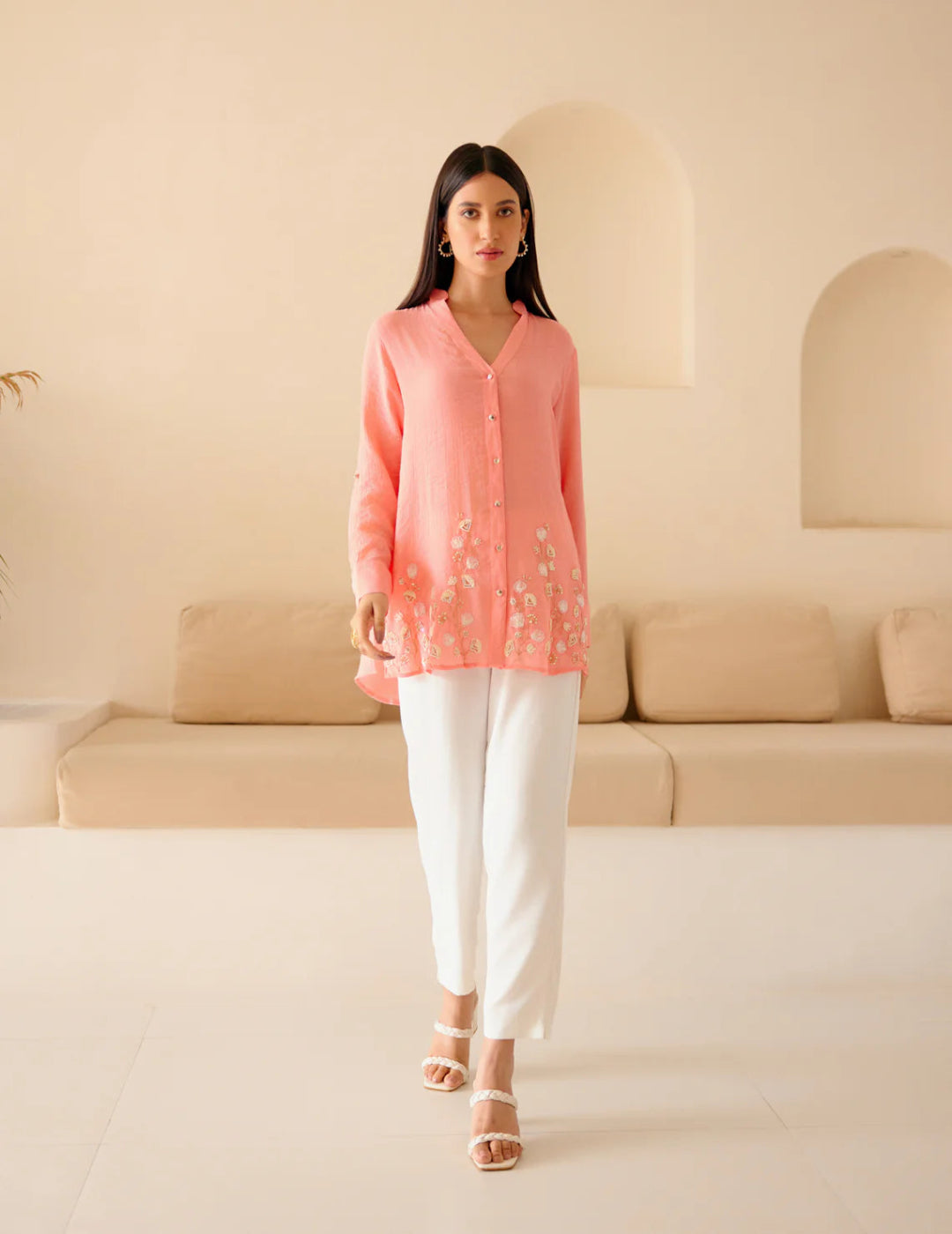 Peach Samaya Shirt