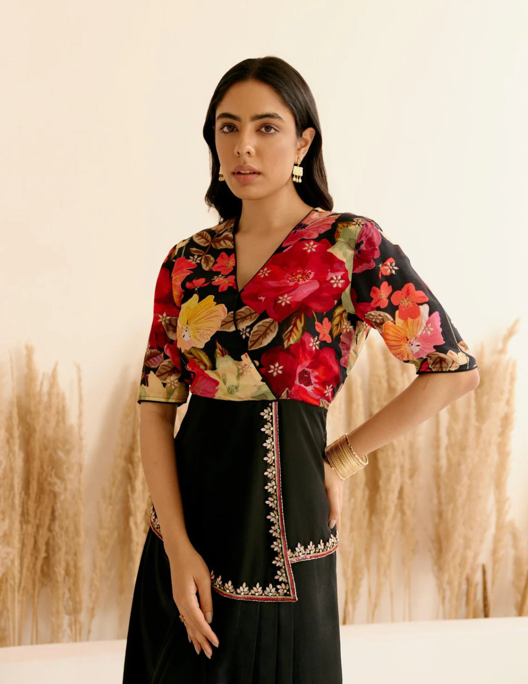 Black Zinni Notch Shirt