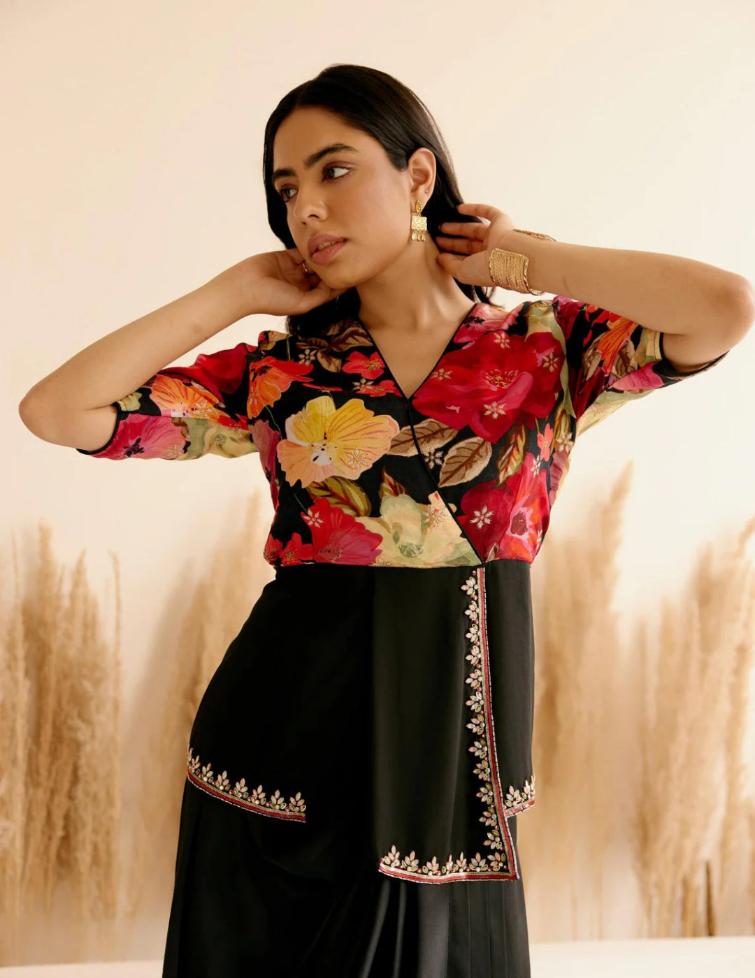 Black Zinni Notch Shirt