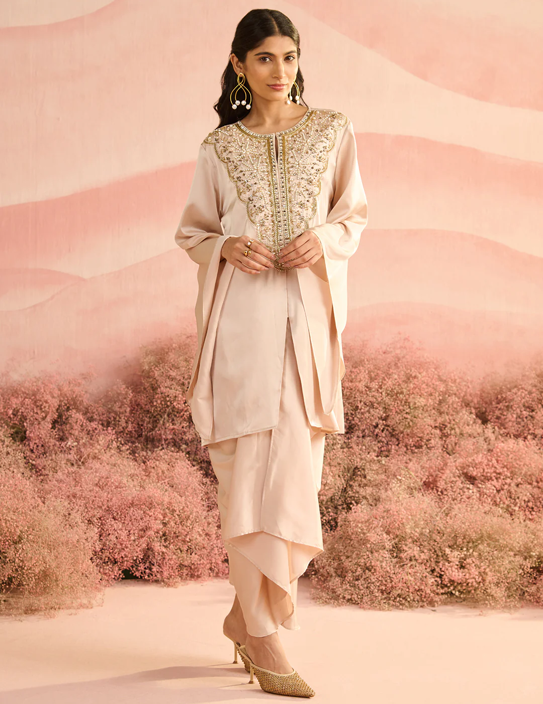 Beige Yami Co-ord Set for Women 