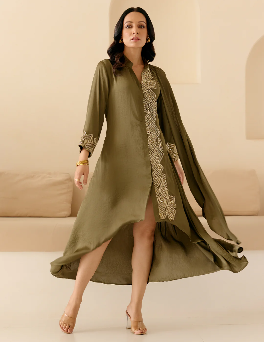 Olive Ted Dress