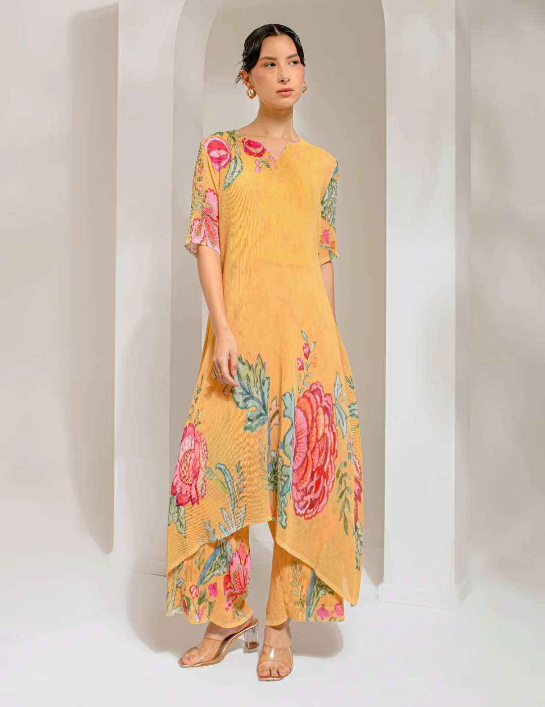 Chrome Yellow Tunic Set