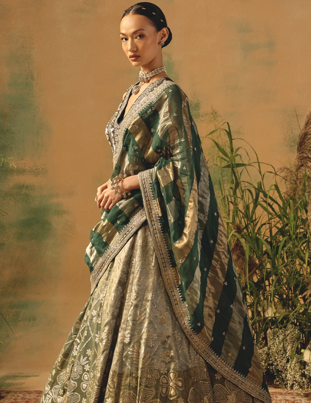 The Olive Blush Lehenga
