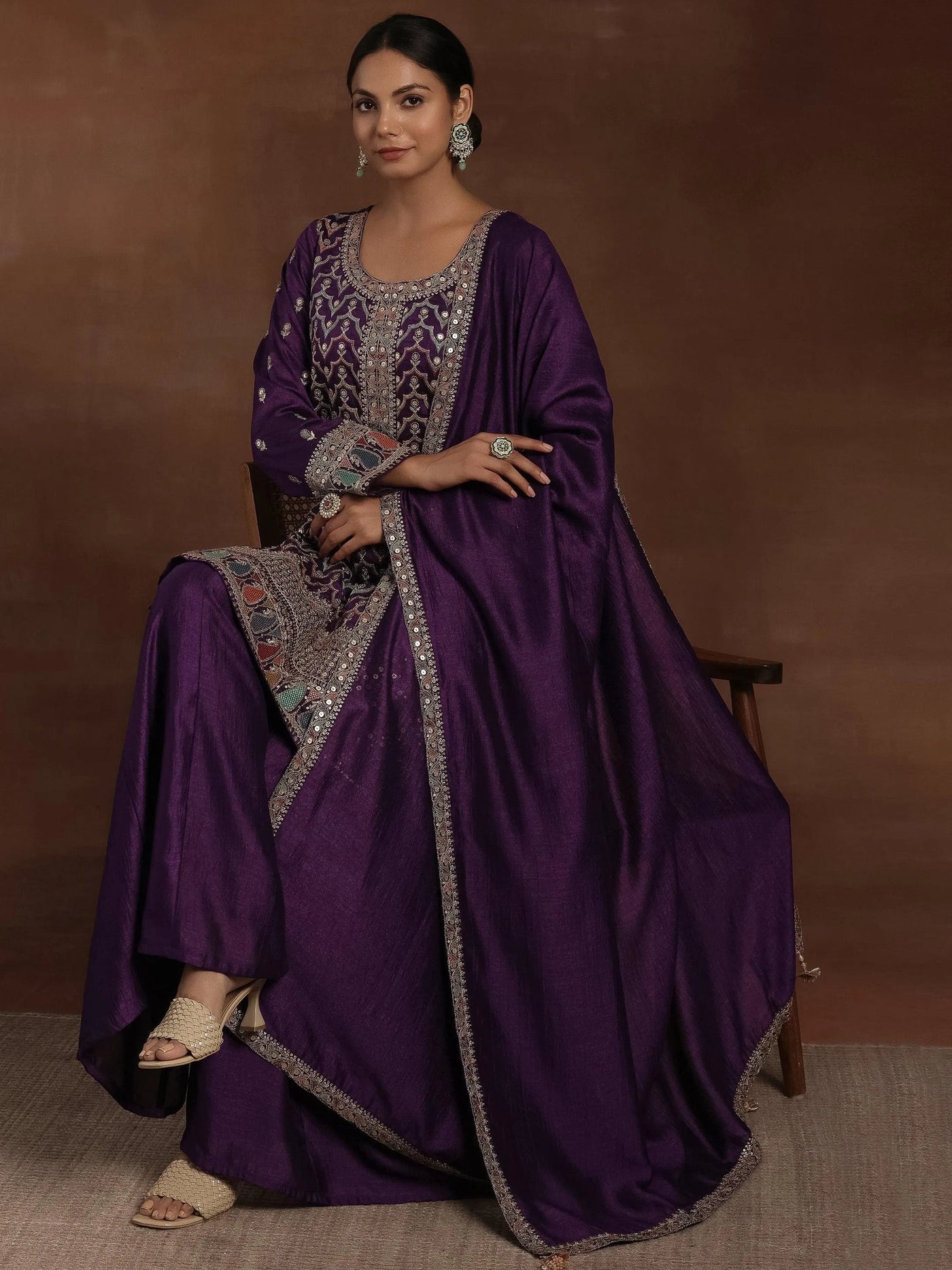 Royal Purple Sharara Set