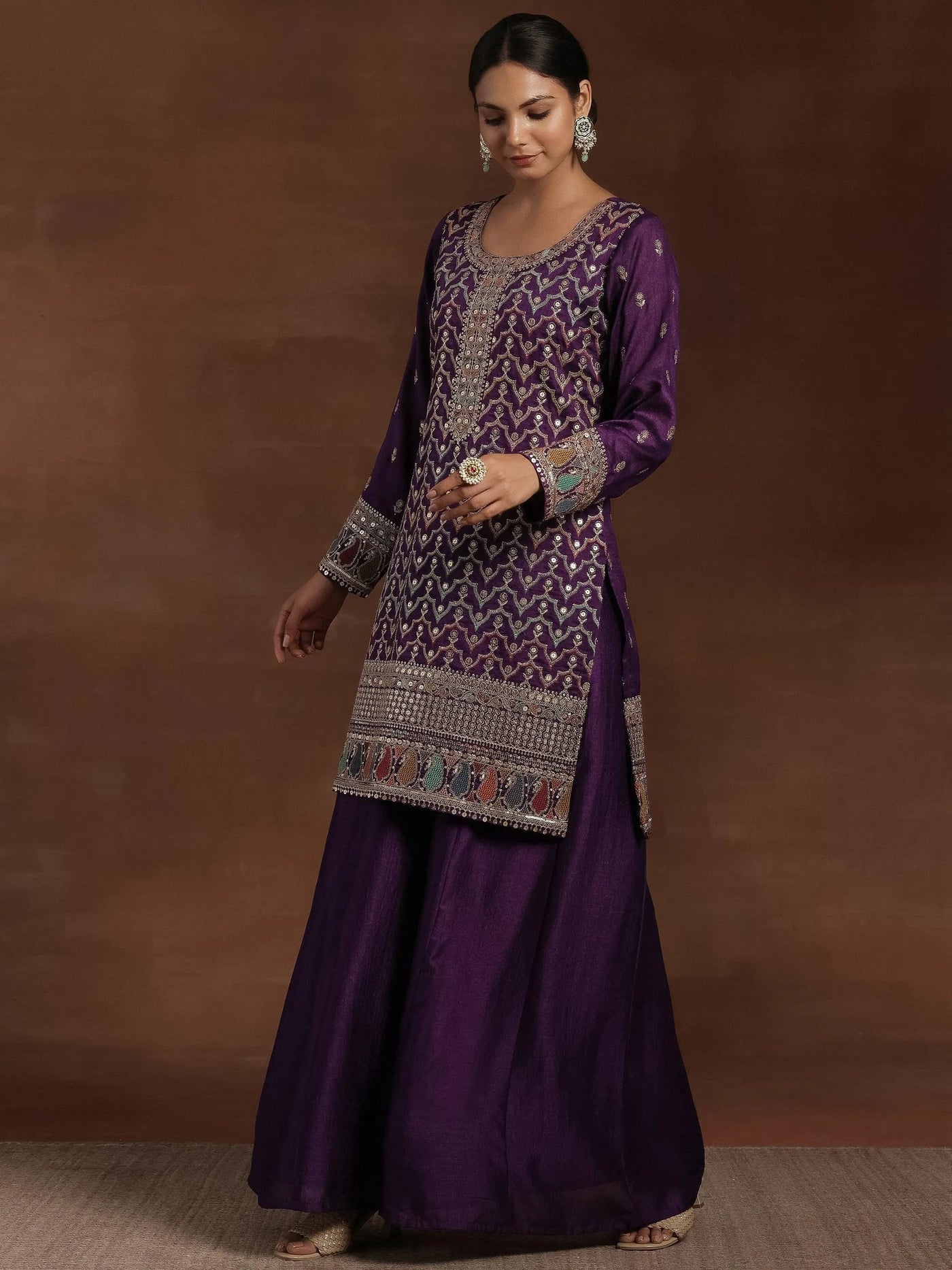 Royal Purple Sharara Set