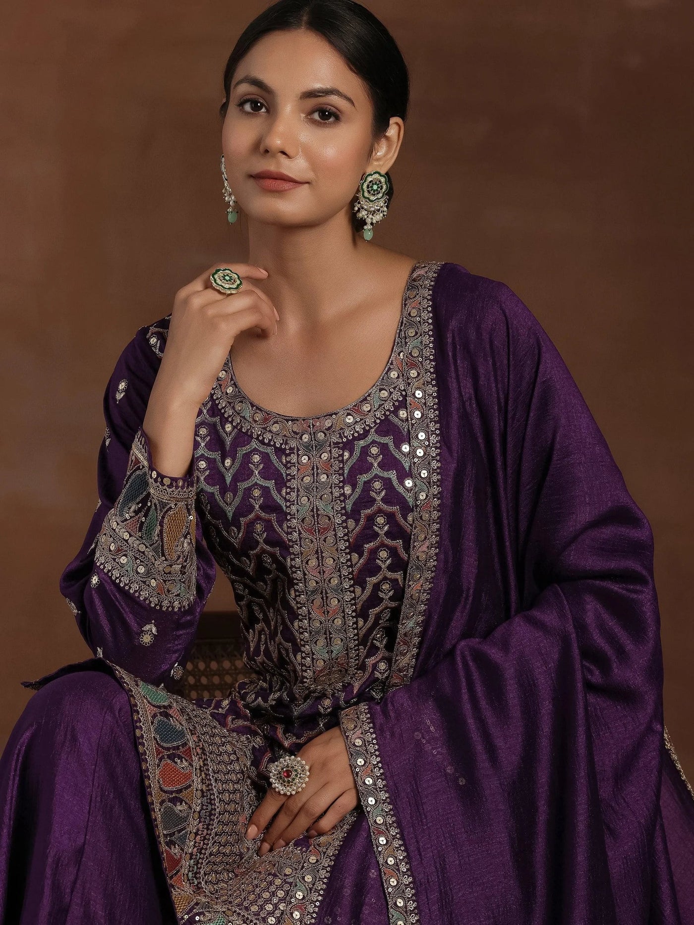 Royal Purple Sharara Set