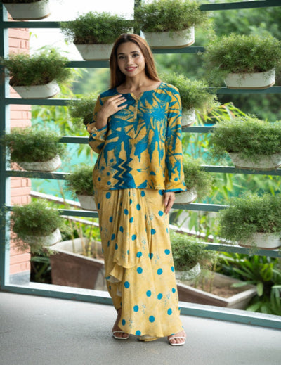 Aabis yellow dhoti kurta