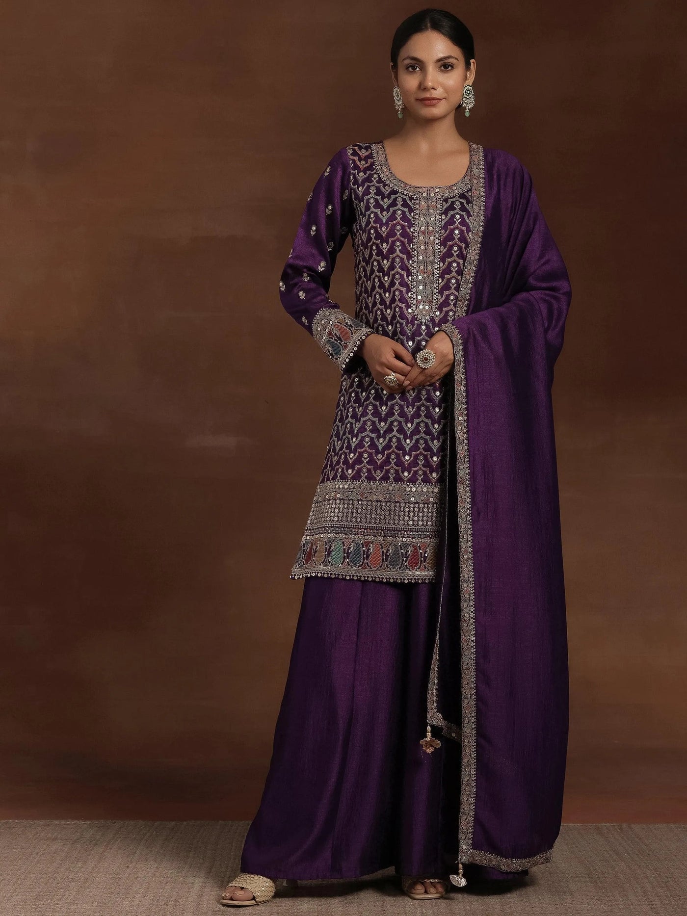 Royal Purple Sharara Set