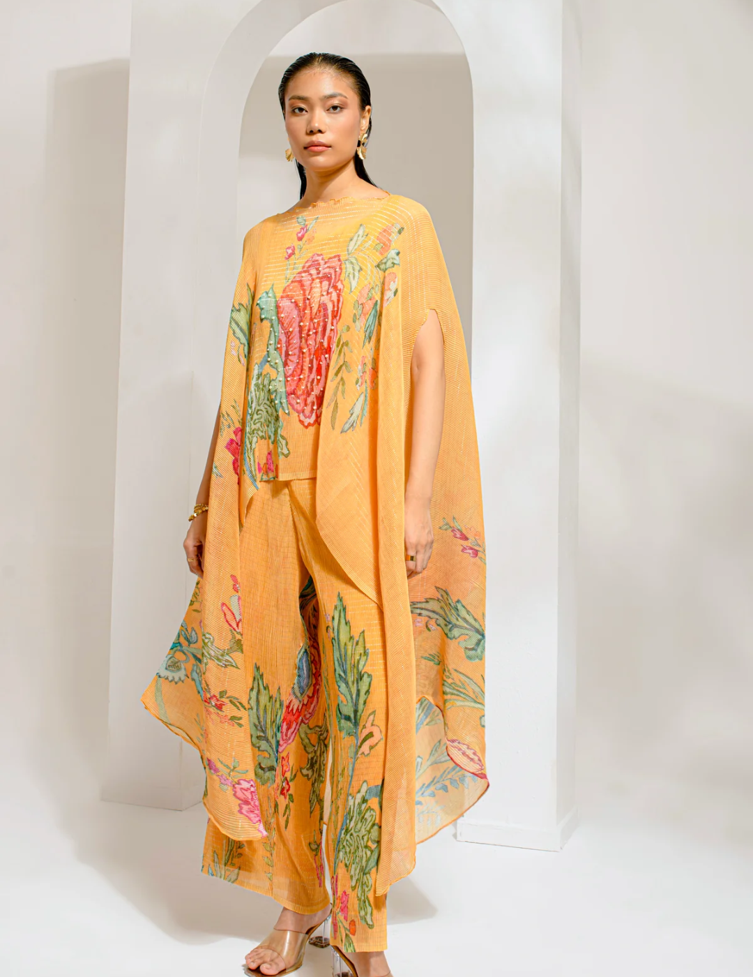 Chrome Yellow Kaftan Paired With Pant