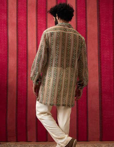 Bandhej Long Prnted Shirt With Pants