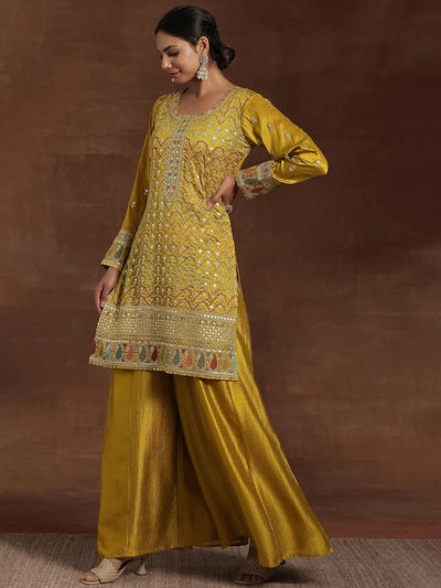 Mustard Yellow Sharara Set
