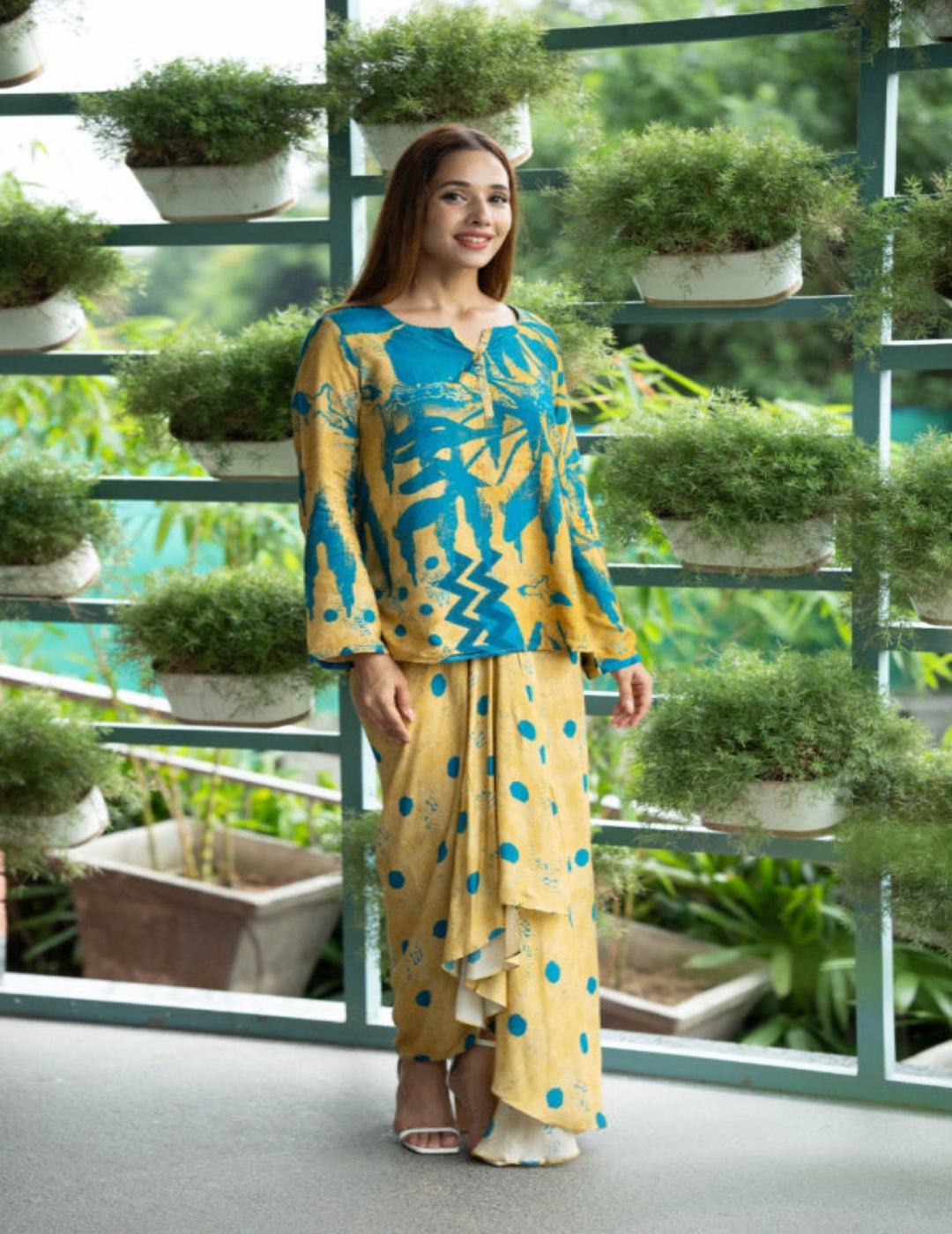 Aabis yellow dhoti kurta