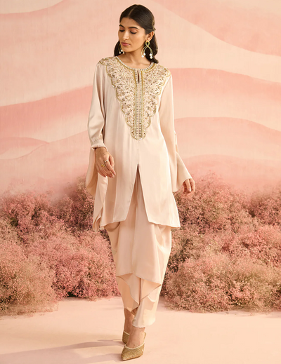 Beige Yami Co-ord Set for Women 