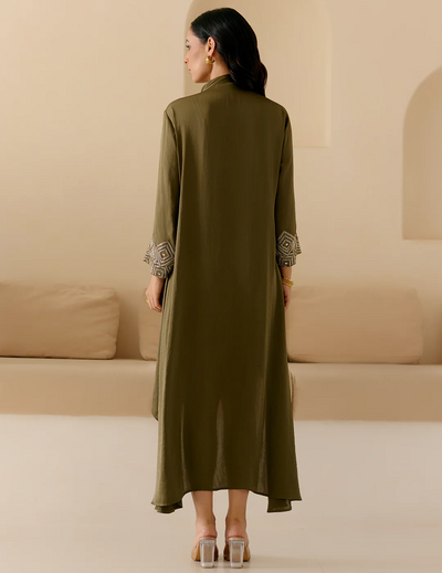 Olive Ted Dress