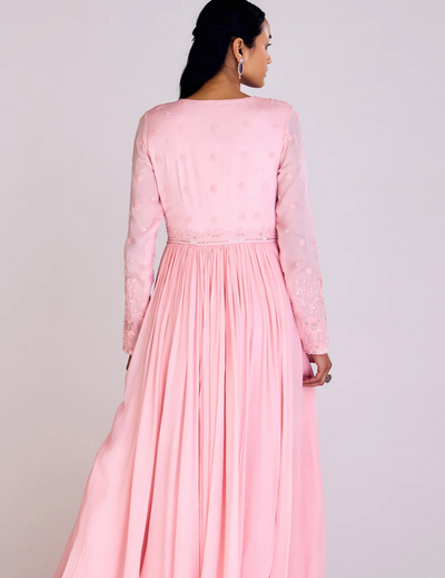 Pink Embroidered Anarkali