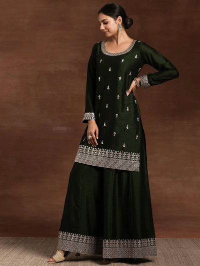 Deep Green Sharara Set