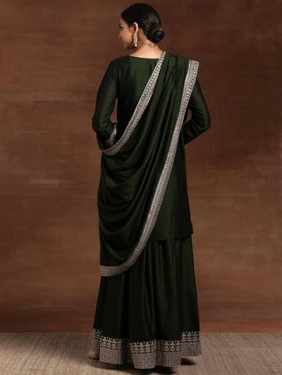 Deep Green Sharara Set