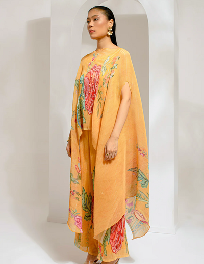Chrome Yellow Kaftan Paired With Pant