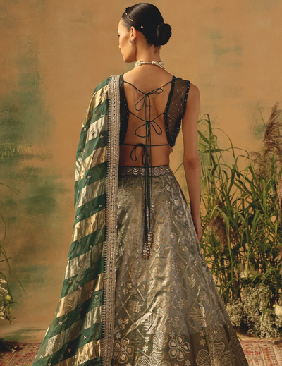 The Olive Blush Lehenga