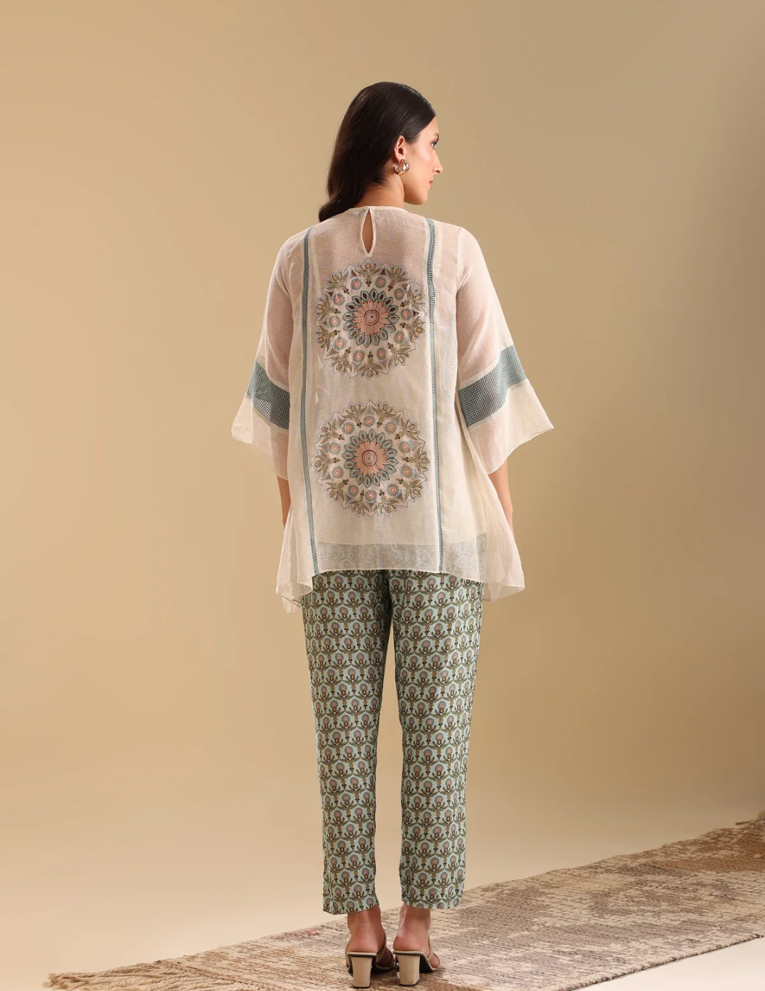 Eraya applique Asymmetric Co-ord Set