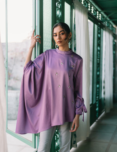 women Solid Lavender Shirt singapore