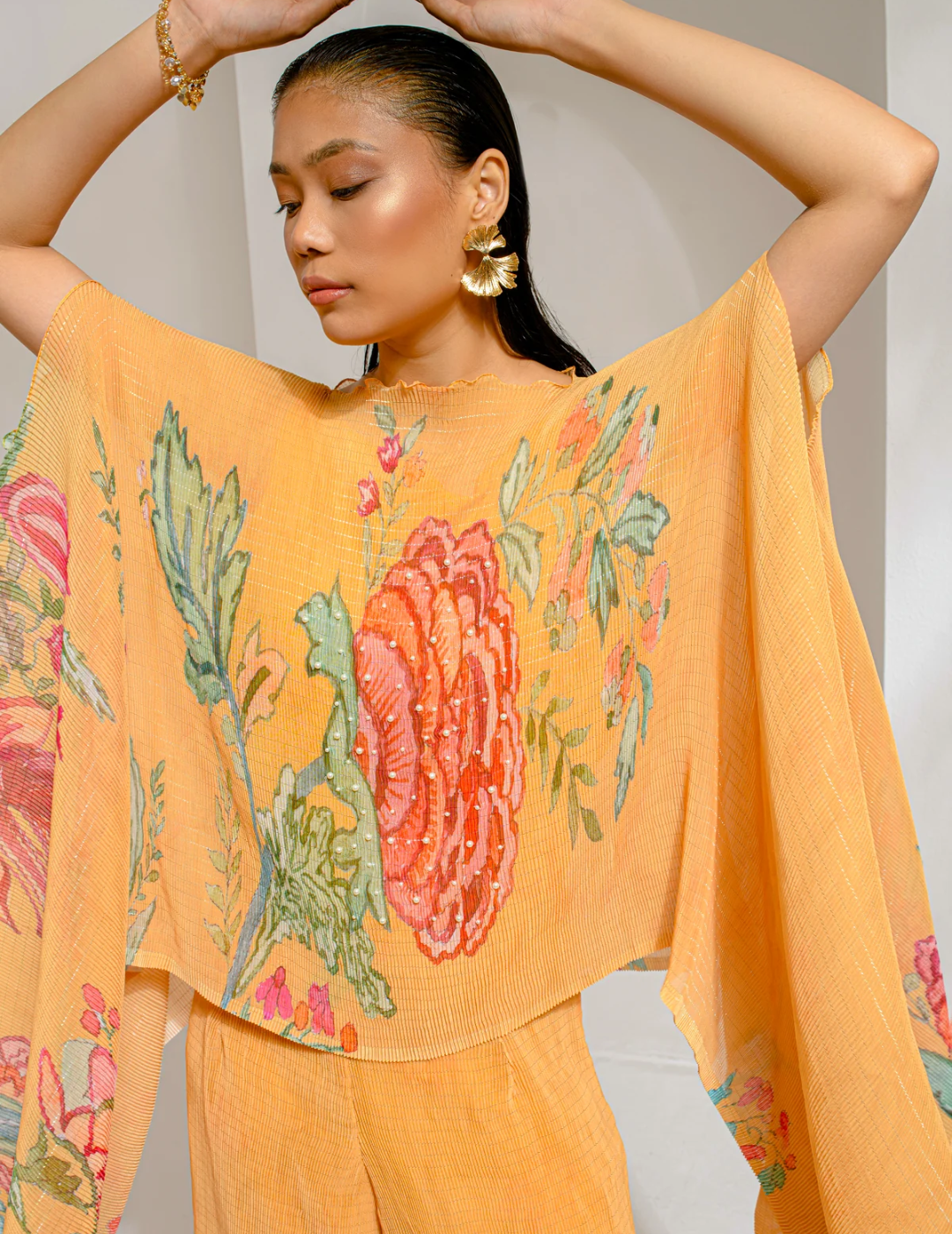 Chrome Yellow Kaftan Paired With Pant