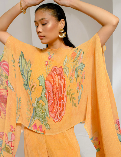 Chrome Yellow Kaftan Paired With Pant