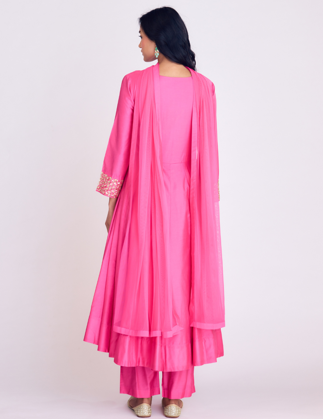 Pink Embroidered Anarkali