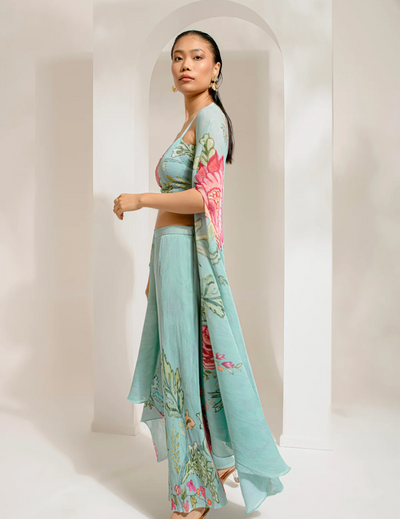 Emerald Green Cape Set