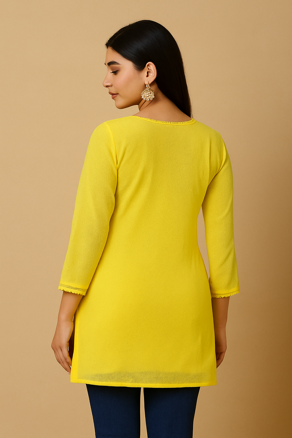Zohra –Ombre Yellow Chikankari Kurti