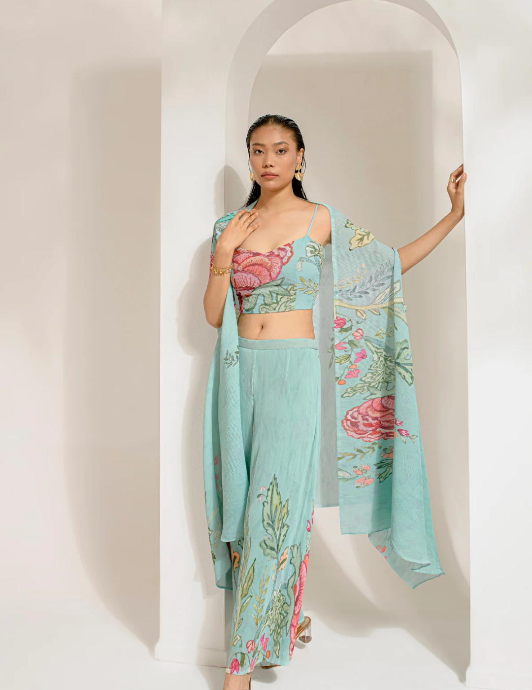 Emerald Green Cape Set