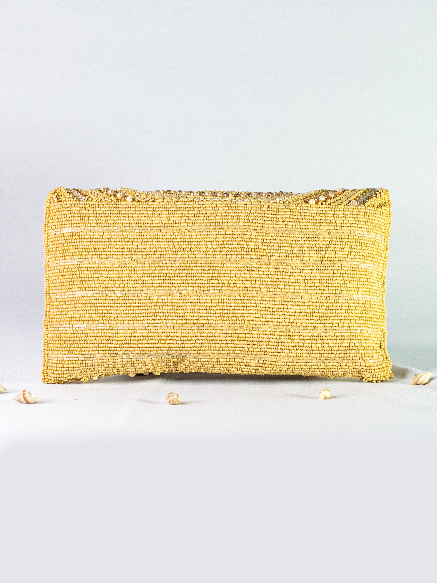 Hand Embellished Gold Clutch