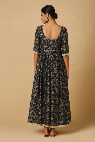 Gulzaar Black Banarasi Anarkali