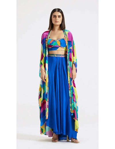 Multicolored Skirt Set