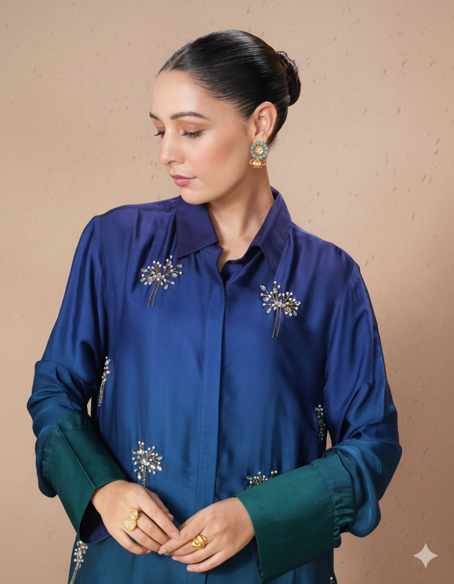 Blue  Ombre Syngergy Shirt